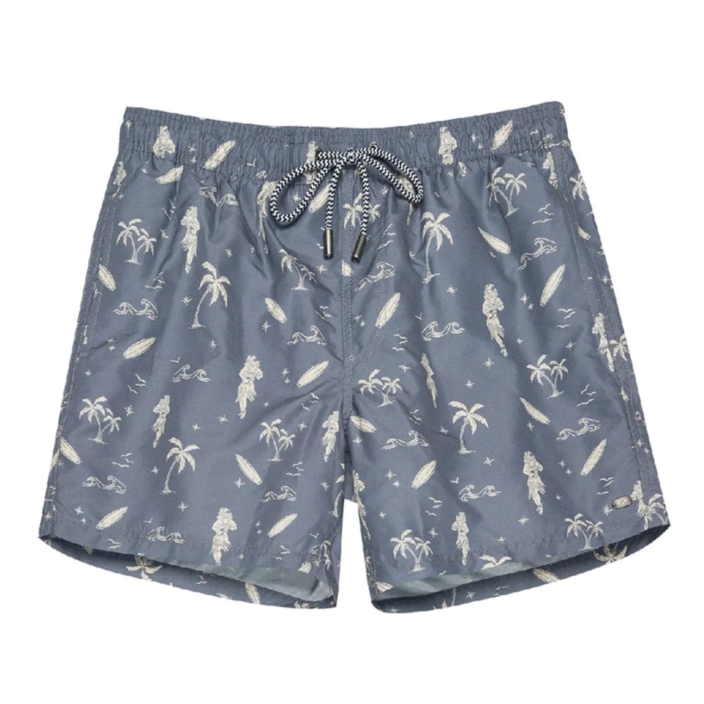 ESTRAVENO Palm Print Swim Shorts