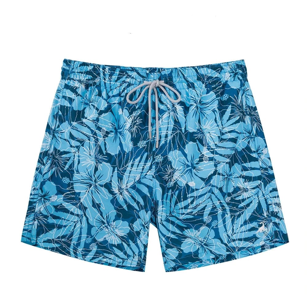 ESTRAVENO Blue Floral Swim Shorts