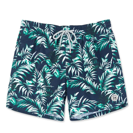 ESTRAVENO Tropical Leaf Swim Shorts