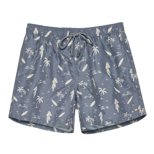 ESTRAVENO Palm Print Swim Shorts