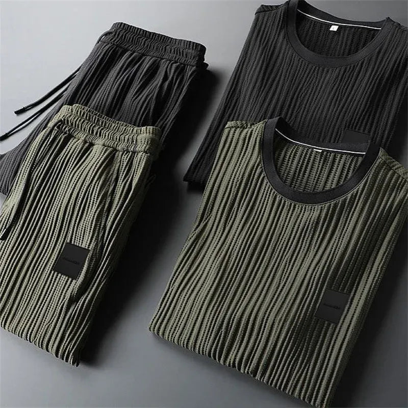 ESTRAVENO Ribbed Relax Fit Lounge Set