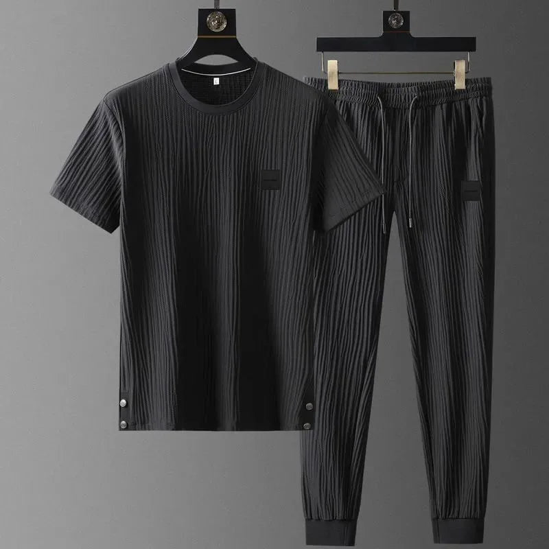 ESTRAVENO Ribbed Relax Fit Lounge Set
