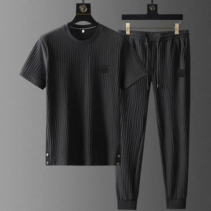 ESTRAVENO Ribbed Relax Fit Lounge Set