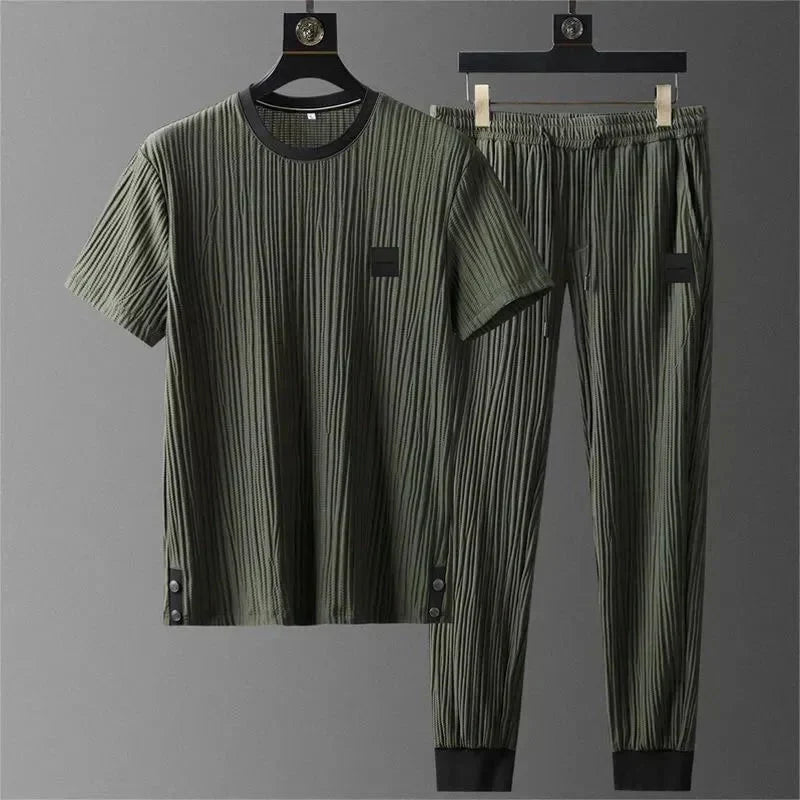ESTRAVENO Ribbed Relax Fit Lounge Set