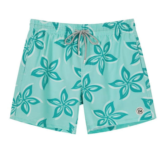 ESTRAVENO Floral Mint Swim Shorts