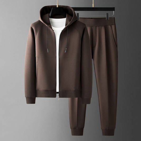 ESTRAVENO Minimal Zip-Up Tracksuit Set
