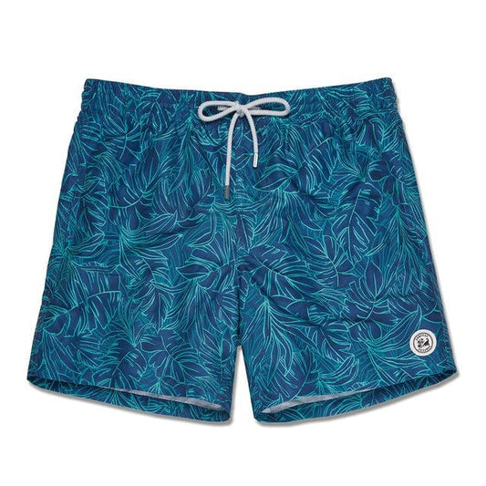 ESTRAVENO Breathable Tropical Leaf Swim Shorts