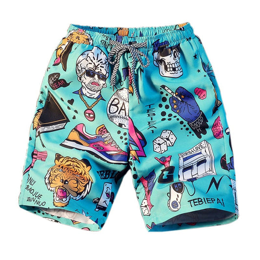 ESTRAVENO Lightweight Graphic Print Swim Shorts